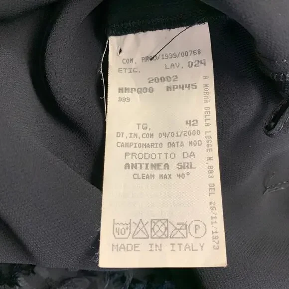 GIORGIO ARMANI Size XS Black Polyester Fringe Wide Leg Dress Pants